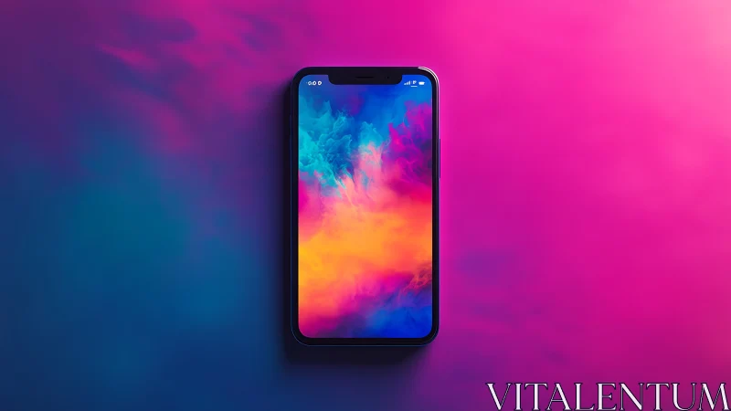 Vibrant Mobile Device Glows With Mesmerizing Color Gradients