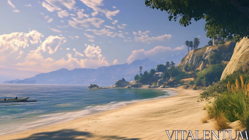 Clifftop Paradise Where Mountains Embrace Turquoise Waters.