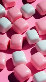 Volumetric Marshmallow Array With Chromatic Gradient Composition.