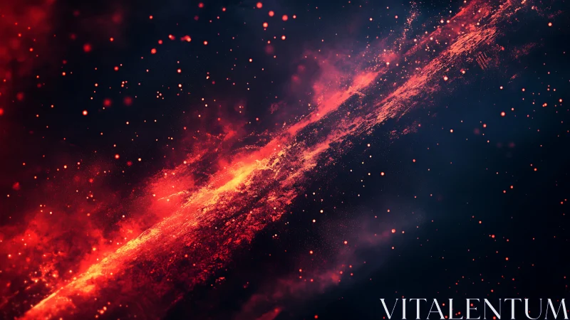 Stellar firestorm stream cuts through deep cosmic void