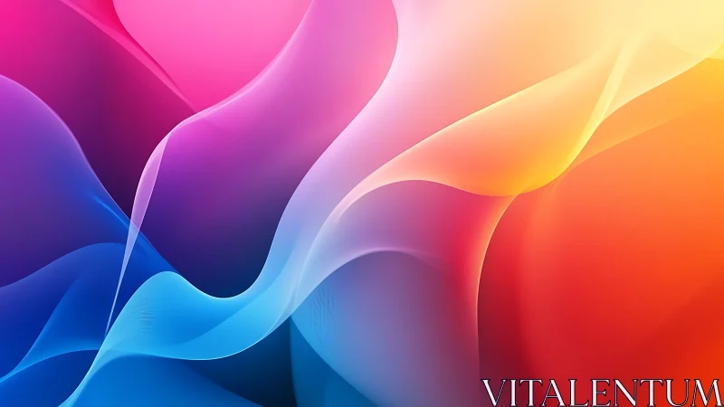 Color gradient waves form layered translucent digital curves.