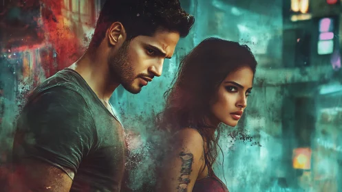 Neon-scorched lovers stalk the city’s shadowed secrets