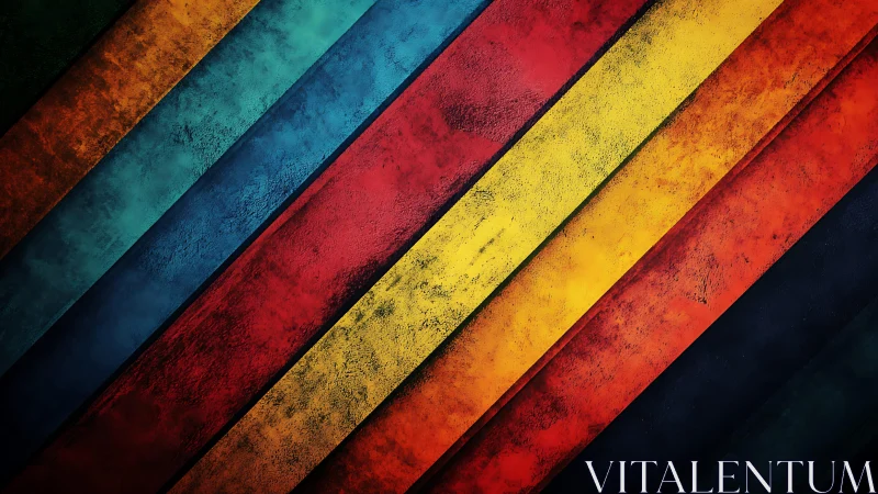Diagonal Colorful Stripes Abstract Texture Digital Art.