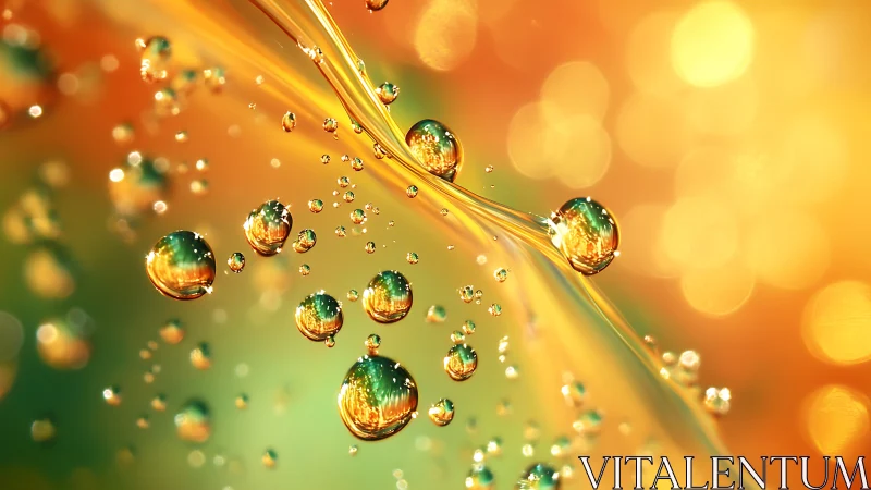 Sunlit droplet parade over molten citrus horizons.