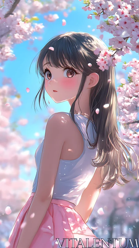 Cherry blossoms pause time as a shy spring muse turns back