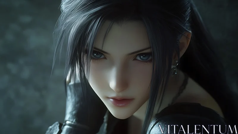 Mystical warrior’s steady gaze invites a quiet connection