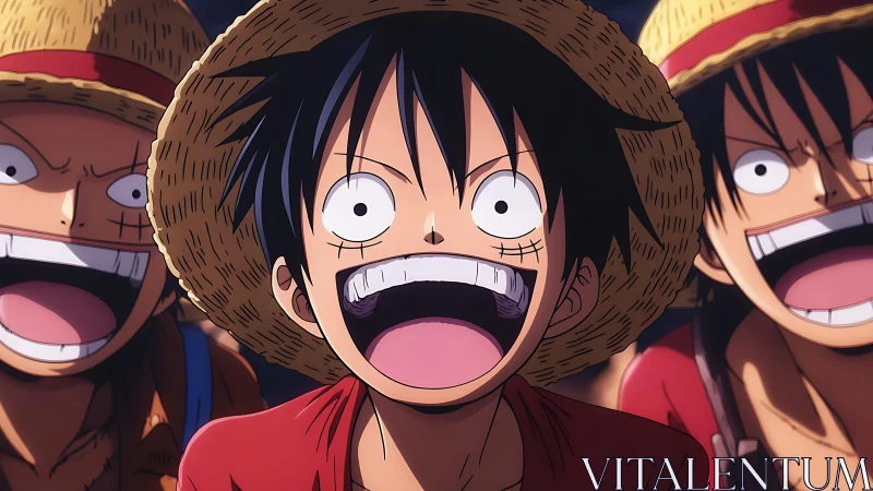 Animated boy in straw hat shouts excitedly at the viewer