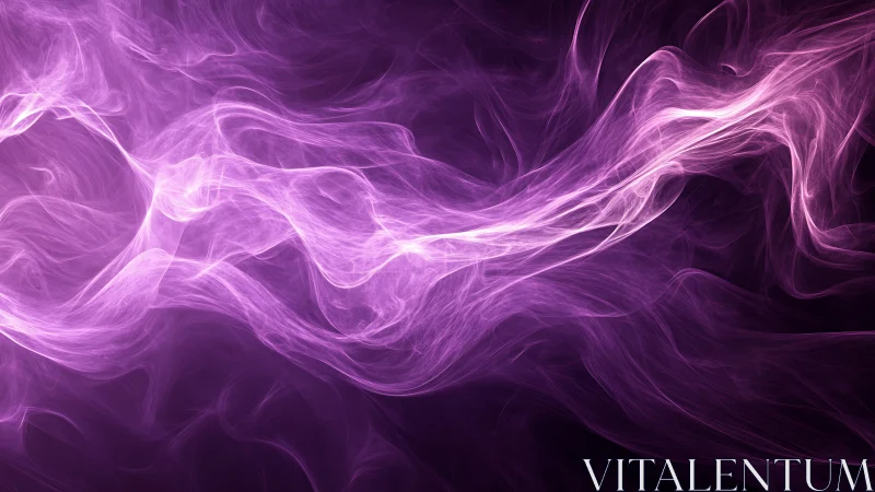 Violet light trails forming abstract flowing smoke pattern.