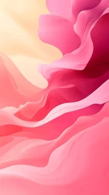 Soft pink dreamscape of flowing abstract color layers.
