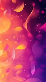 Vibrant abstract petals in luminous gradient haze.