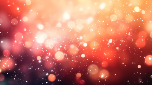 Glowing bokeh embers drift like quiet fireworks in dusk air