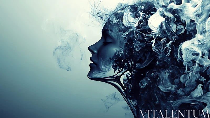 Dreaming in ink and smoke, a quiet mind set free.