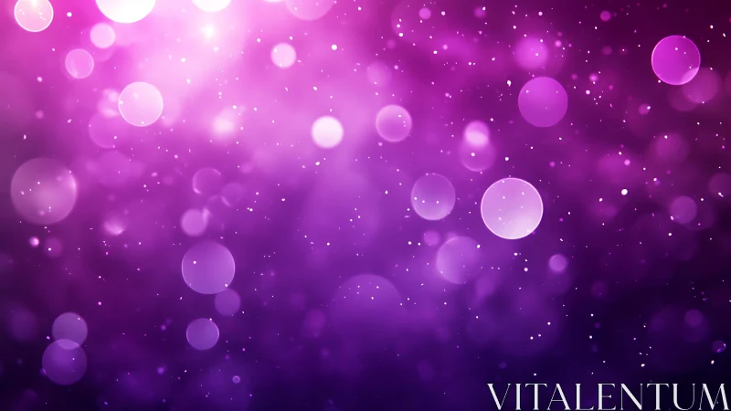 Abstract purple bokeh lights with glowing orbs and dreamy effect.