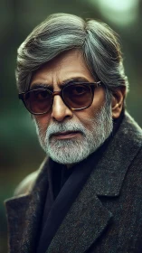 Photorealistic elder portrait with cinematic depth of field.