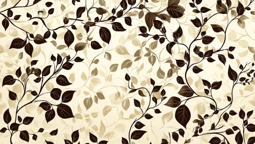 Vector foliage pattern shows layered vines with high contrast silhouettes