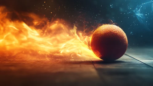 Blazing Sphere Channels Cosmic Energy in Stunning Fire and Ice