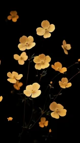 Golden Buttercups Dance in Darkness