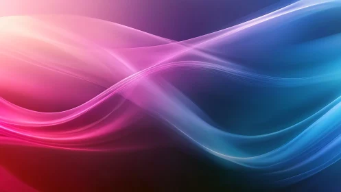 Neon tidal ribbons drift through a twilight gradient sky.