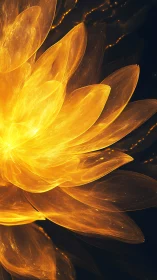 Solar blossom unfurls like molten glass in velvet night