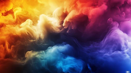 Multicolor volumetric nebula clouds with high-gradient spectral light