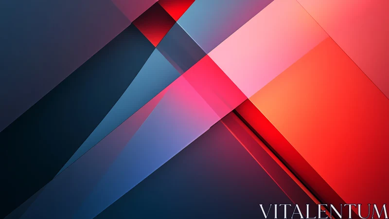 Intersecting translucent planes create dynamic geometric depth