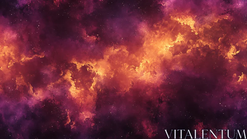 Nebula river ignites the cosmos in molten violet silence.