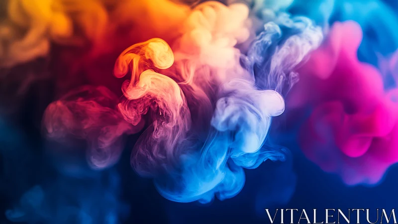 Vibrant multicolor ink clouds swirling in saturated depth.