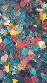 Fragmented multicolor abstract paint texture surface pattern.