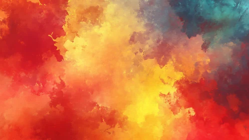 Diffuse abstract gradient displays warm and cool color fields