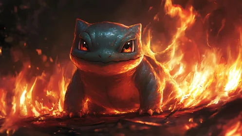 Fire-Wrapped Guardian Blazes Through Infernal Chaos