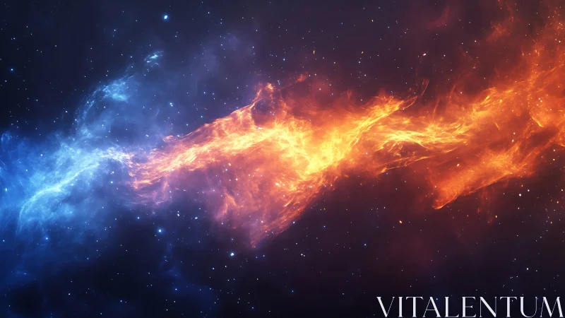 Bipolar nebular stream depicts opposing plasma currents in space