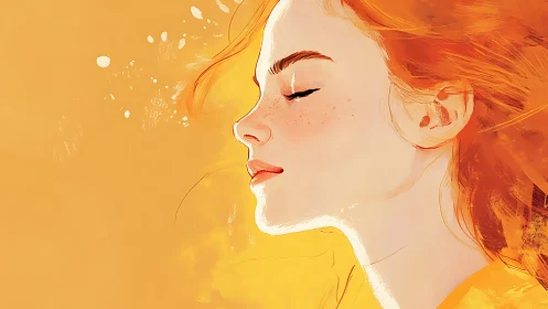 Digital portrait profile in warm monochrome minimalism.