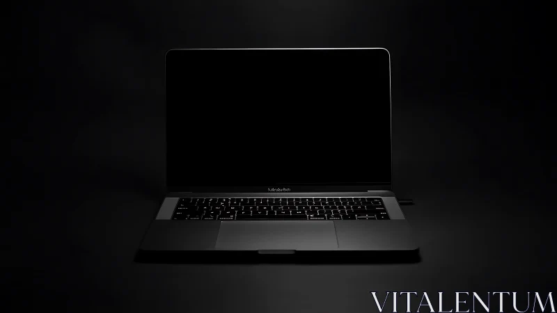Closed-screen laptop computer on dark, low-key background.