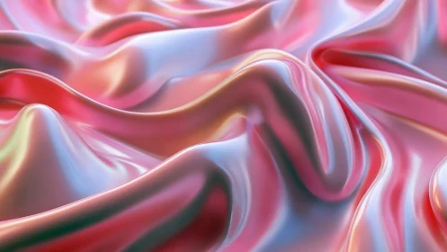 Dreamy pastel folds flow like softly glowing satin waves