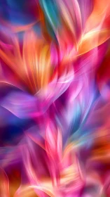 Abstract vertical digital composition shows smooth color flows