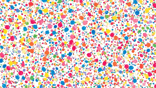 Chromatic stochastic dot field with multiscale paint dispersal.