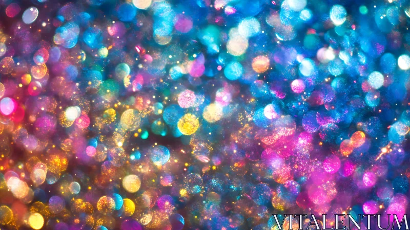 Chromatic bokeh field with high-saturation glitter diffusion.