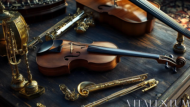 Orchestral heirlooms glow on a wooden stage of silence.