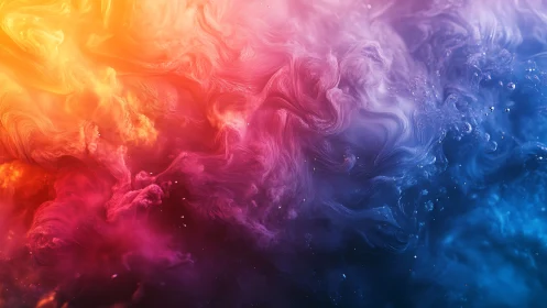 Bicolored fluid vortex renders luminous nebular swirl abstraction