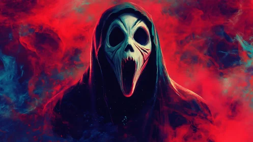 Spectral scream entity in chromatic nebular combustion.