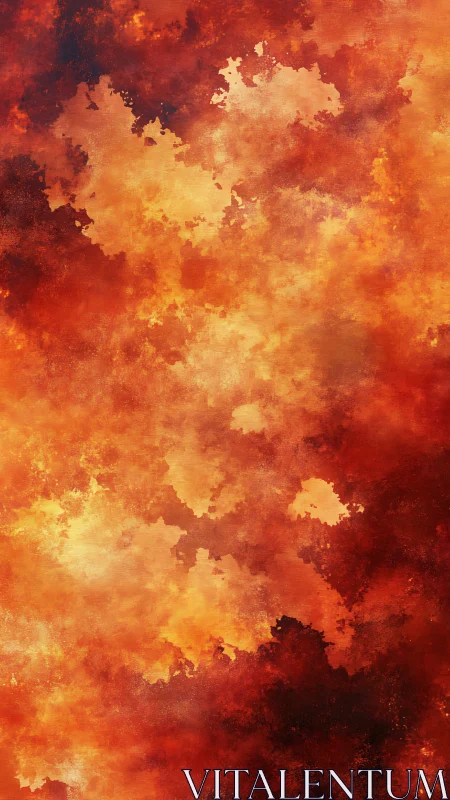 Molten Ember Clouds Roaming Through a Painted Furnace Sky.