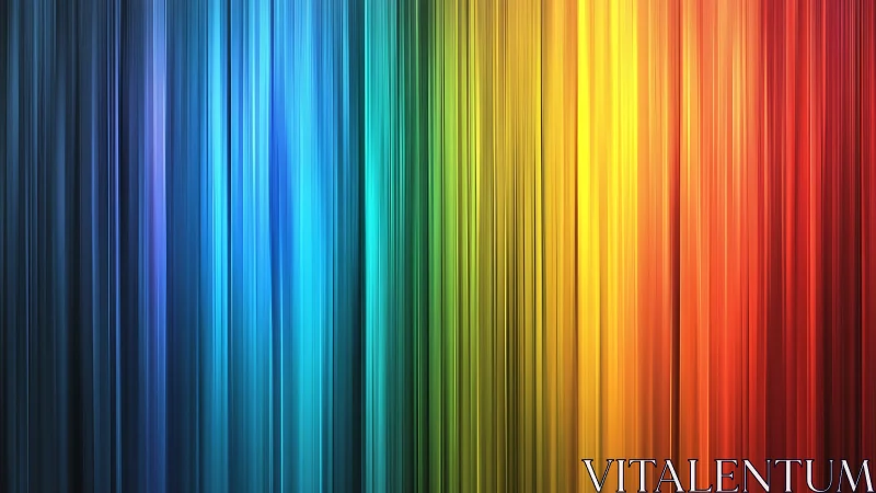 Vertical rainbow light streaks in blue, green, yellow, red