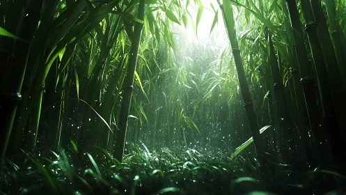 Bamboo Cathedral Where Emerald Shafts Pierce the Veil Between Worlds