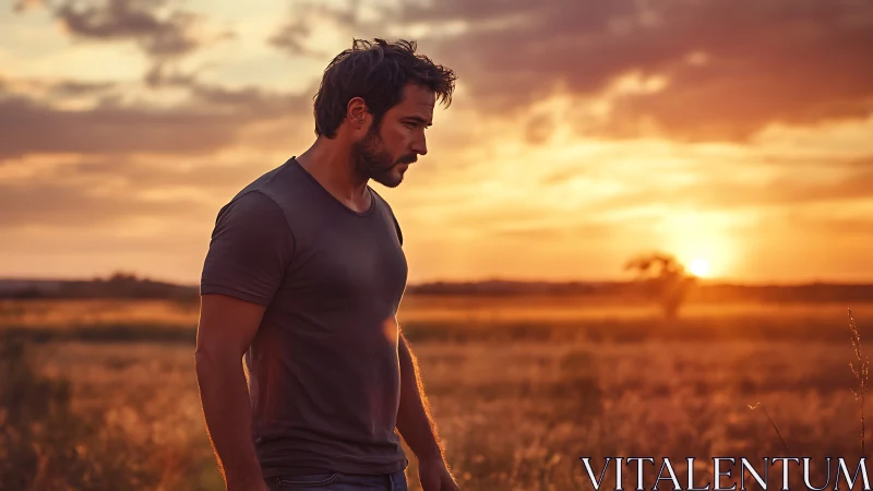 Golden hour walk through quiet fields and lingering thoughts.