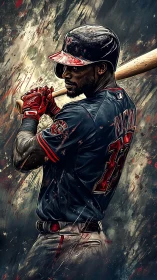 Stormlit slugger coils for impact in painterly motion blur.