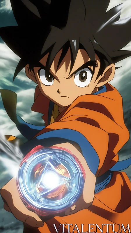 Storm-sky warrior channels spinning light into battle