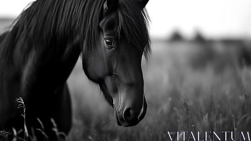 Moonlit grace in monochrome fields of whispering grass.
