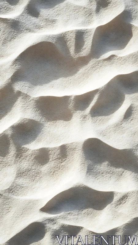 Sunlit sand dunes whisper in smooth, sculpted contours
