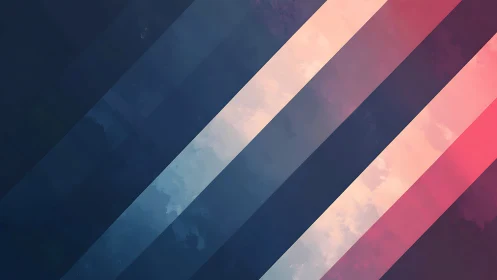 Gentle diagonal stripes blending dusk blues and soft rose tones.