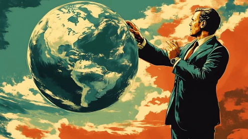 Confident leader in a bold, colorful vision of the world.